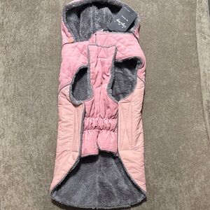Joy Dog Pink Quilted Dog Jacket with Hood, size XL, NWT.